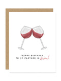 Happy Birthday Wine Card