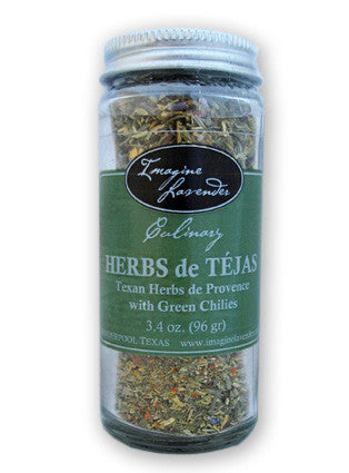 HERBS de TEJAS with dried green chilies